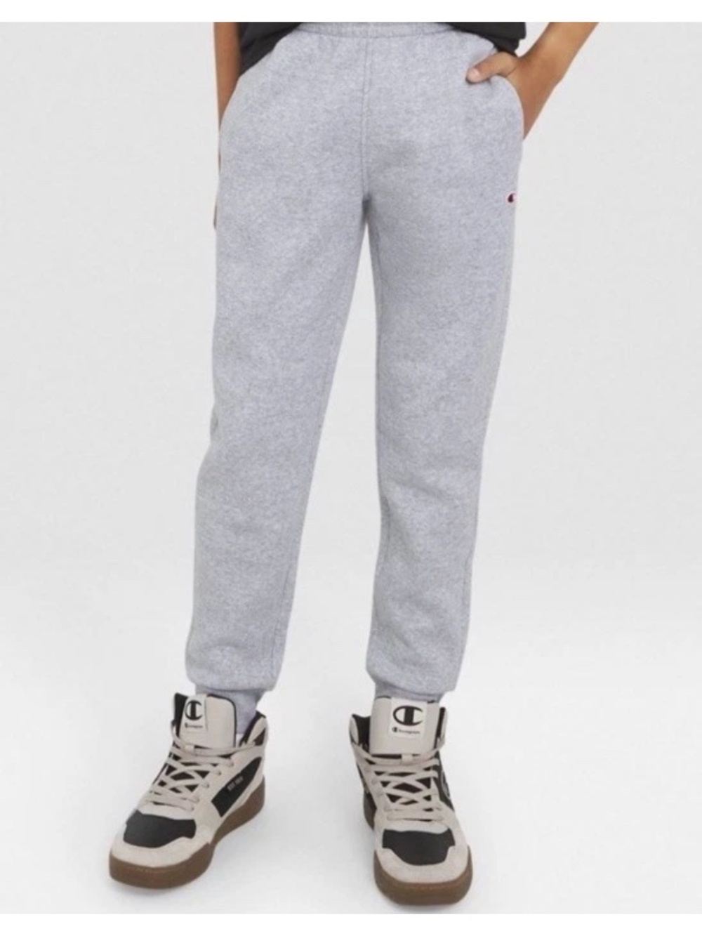 TARGET Champion Boy's Gray Fleece Sweatpants XL Drawstring Pockets Elastic Waist